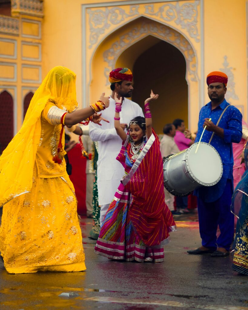 pexels photo 27677329 27677329 A lively traditional dance scene with colorful clothing and cultural music instruments.